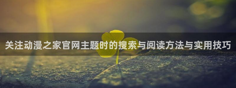 禁漫动漫免费:关注动漫之家官网主题时的搜索与阅读方法与实用技巧